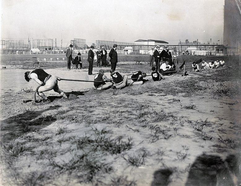 El equipo americano de waterpolo de 1904
