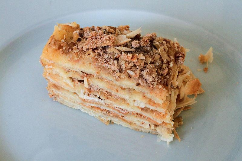 the delicious Napoleon cake