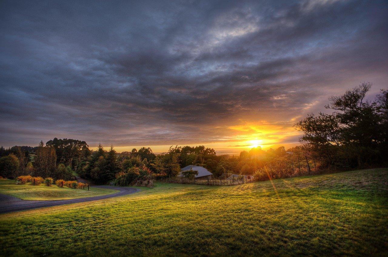 Sunset at the agritourism