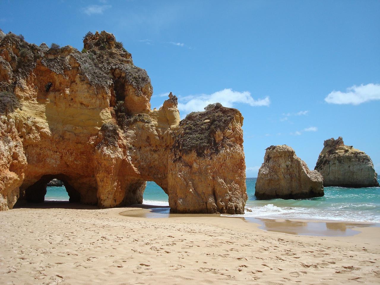 Portugal Algarve sea rocks