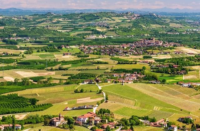 panorama of the Langhe Italy