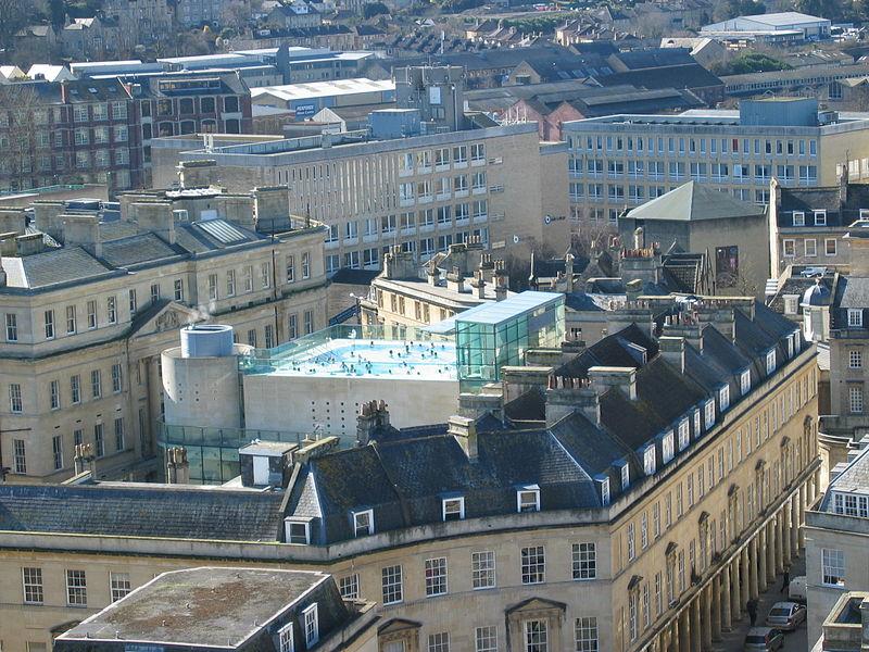 Thermae spa from bath abbey tower