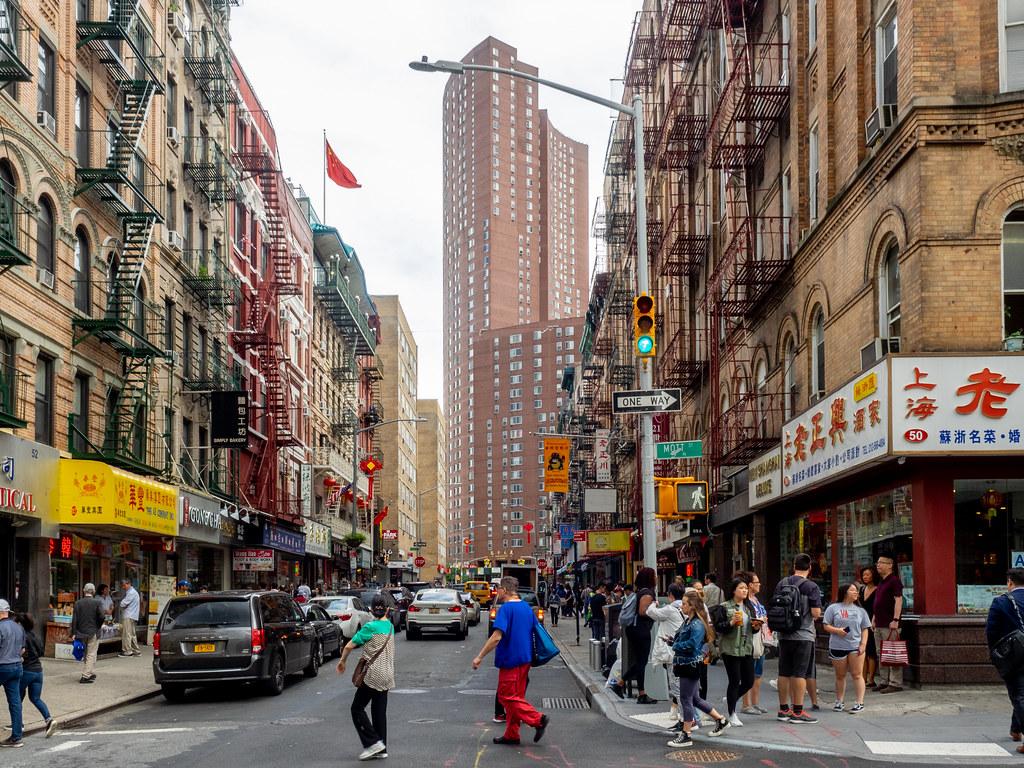 Confucius Plaza from Chinatown landscape