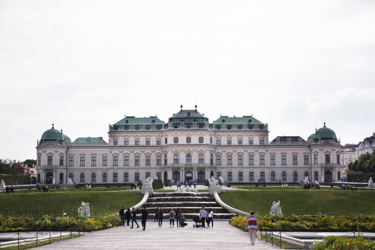 exterior decor design gardening belvedere palace schloss historic building complex museum austrians people foreign travelers travel visit september 24 2019 vienna austria